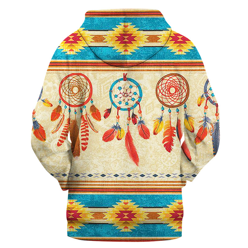 GB-NAT00524 Feather Dream Catchers 3D Hoodie