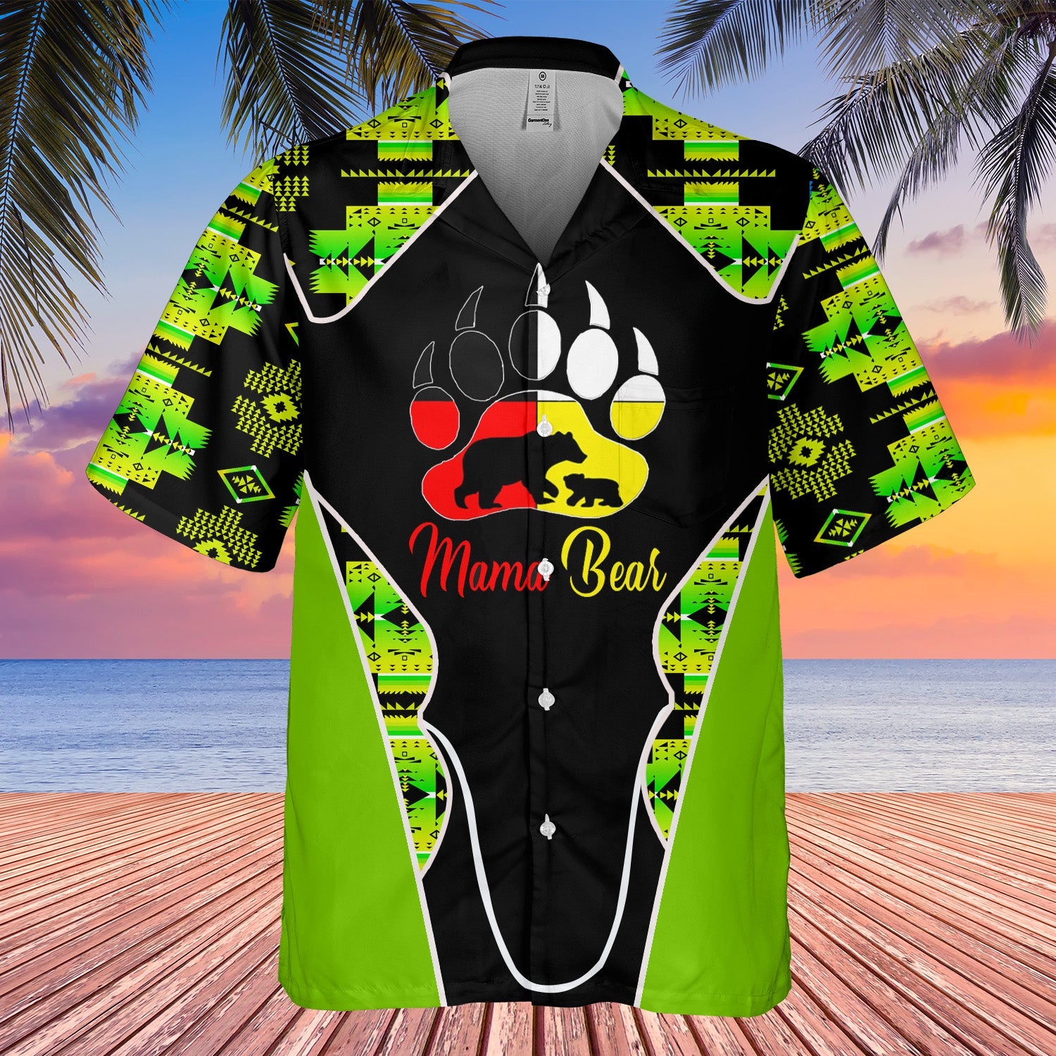 GB-HW000552 Tribe Design Native American Hawaiian Shirt 3D