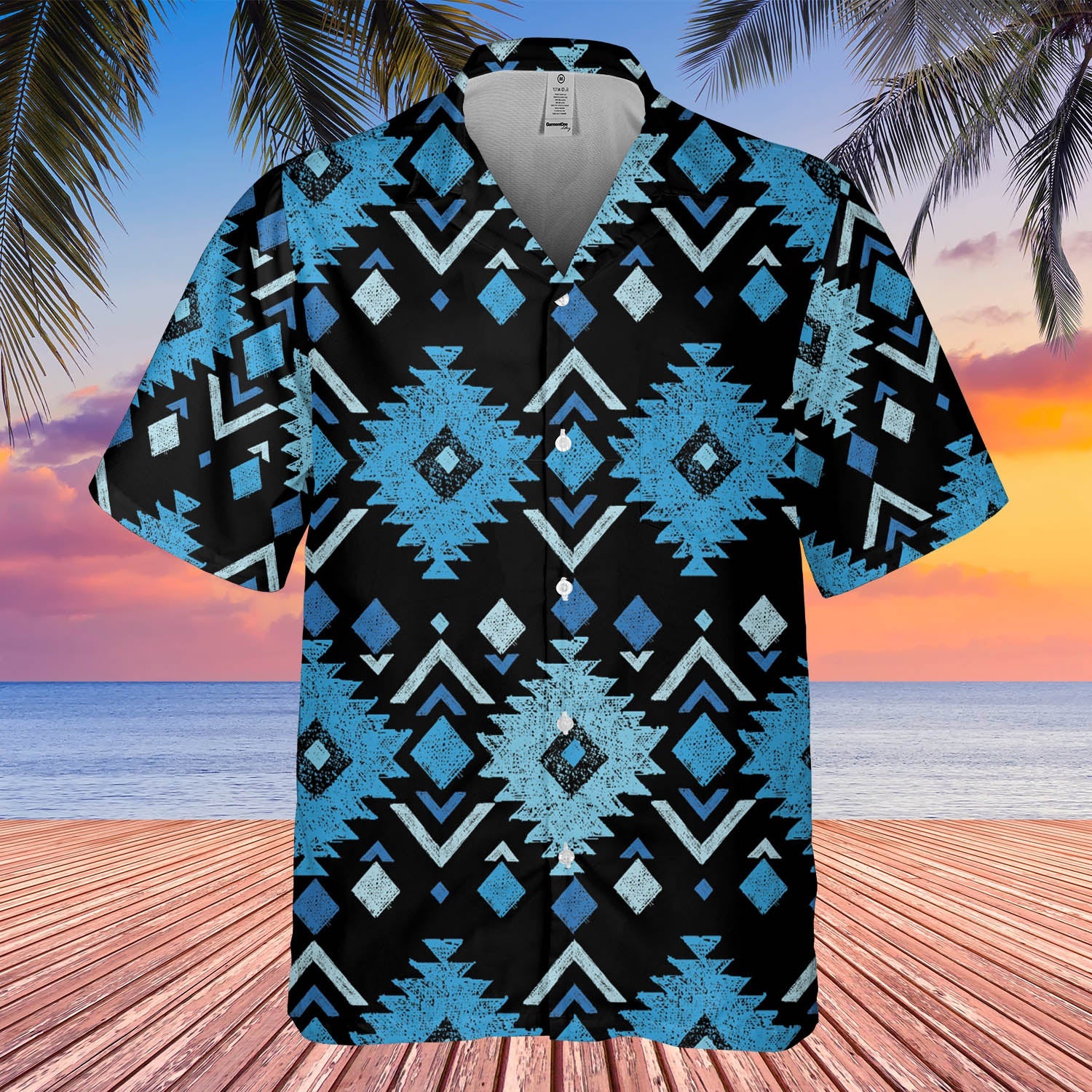 GB-HW000604 Tribe Design Native American Hawaiian Shirt 3D