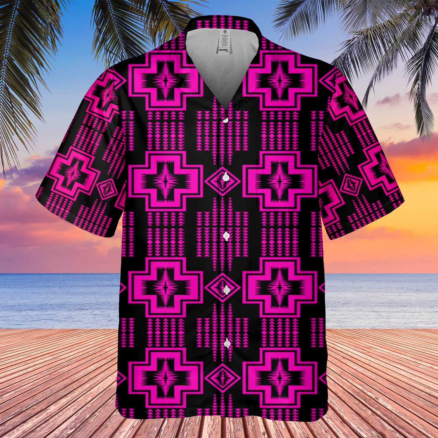 GB-HW000139 Pattern Native Hawaiian Shirt 3D