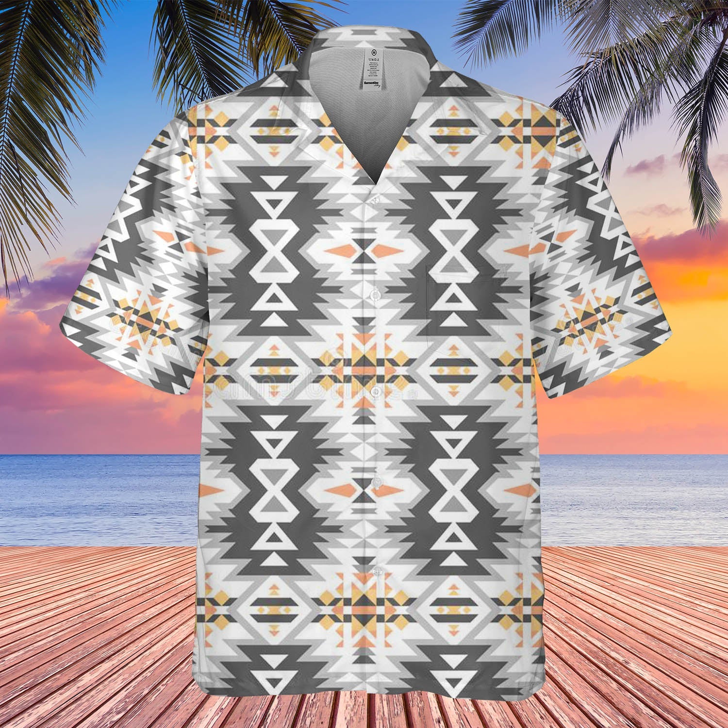 GB-HW000138 Pattern Native Hawaiian Shirt 3D