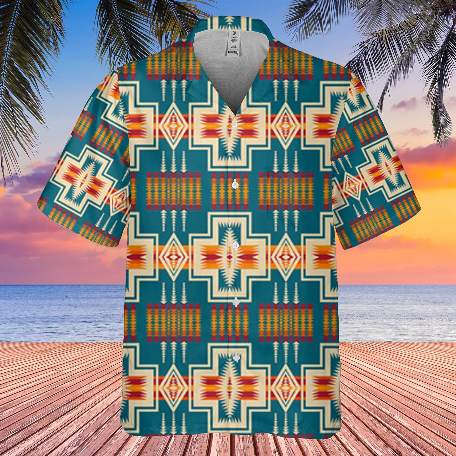 GB-HW000137 Pattern Native Hawaiian Shirt 3D