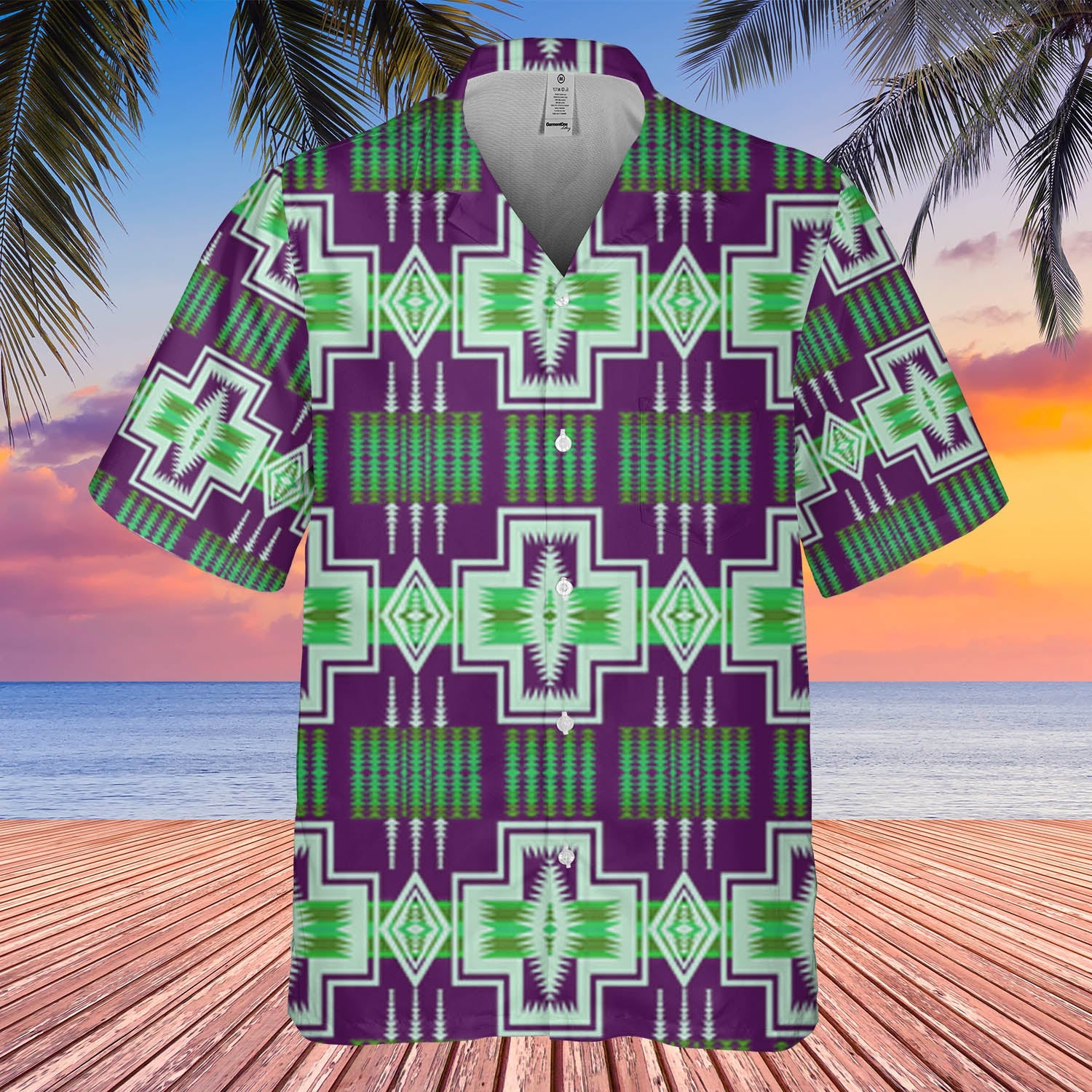 GB-HW000136 Pattern Native Hawaiian Shirt 3D