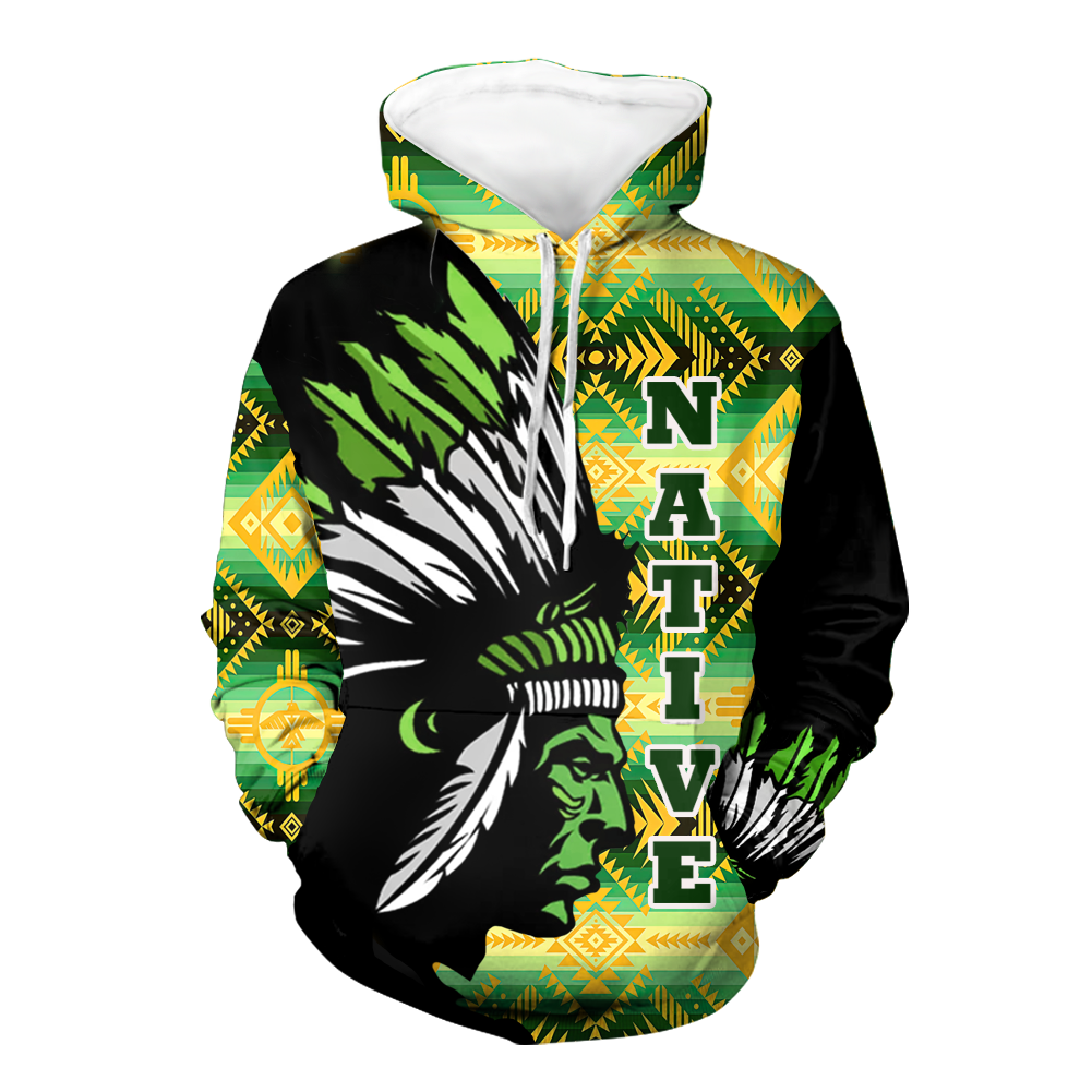 HD000122 Native American Pride  3D Hoodie