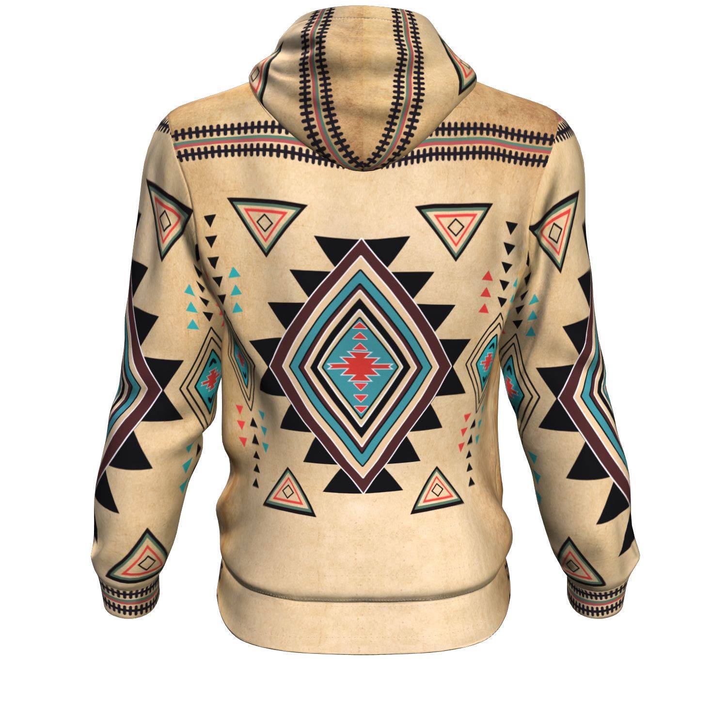 Geometric United Tribal Of Native American Design 3D Pullover Hoodie