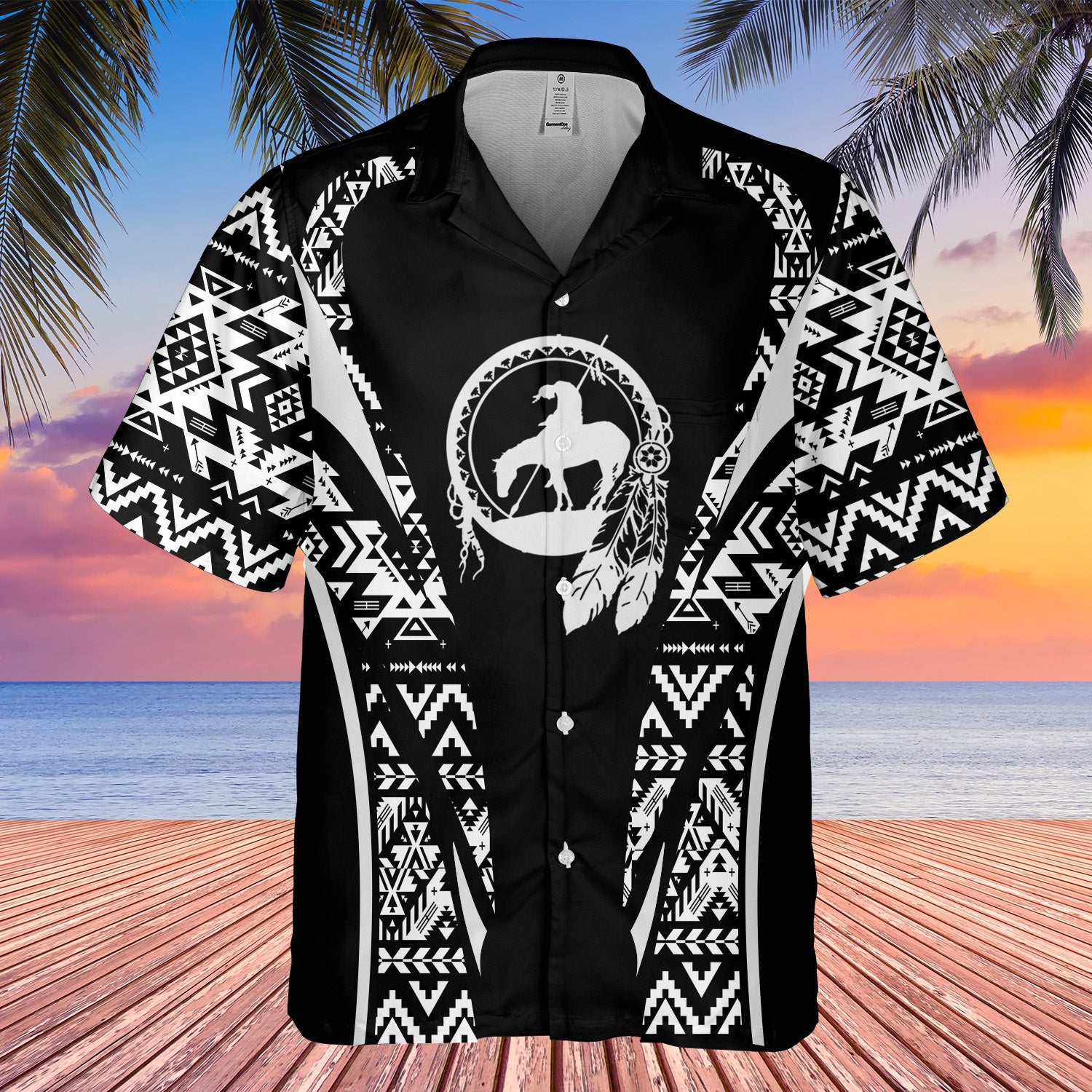 GB-HW000664 Tribe Design Native American Hawaiian Shirt 3D