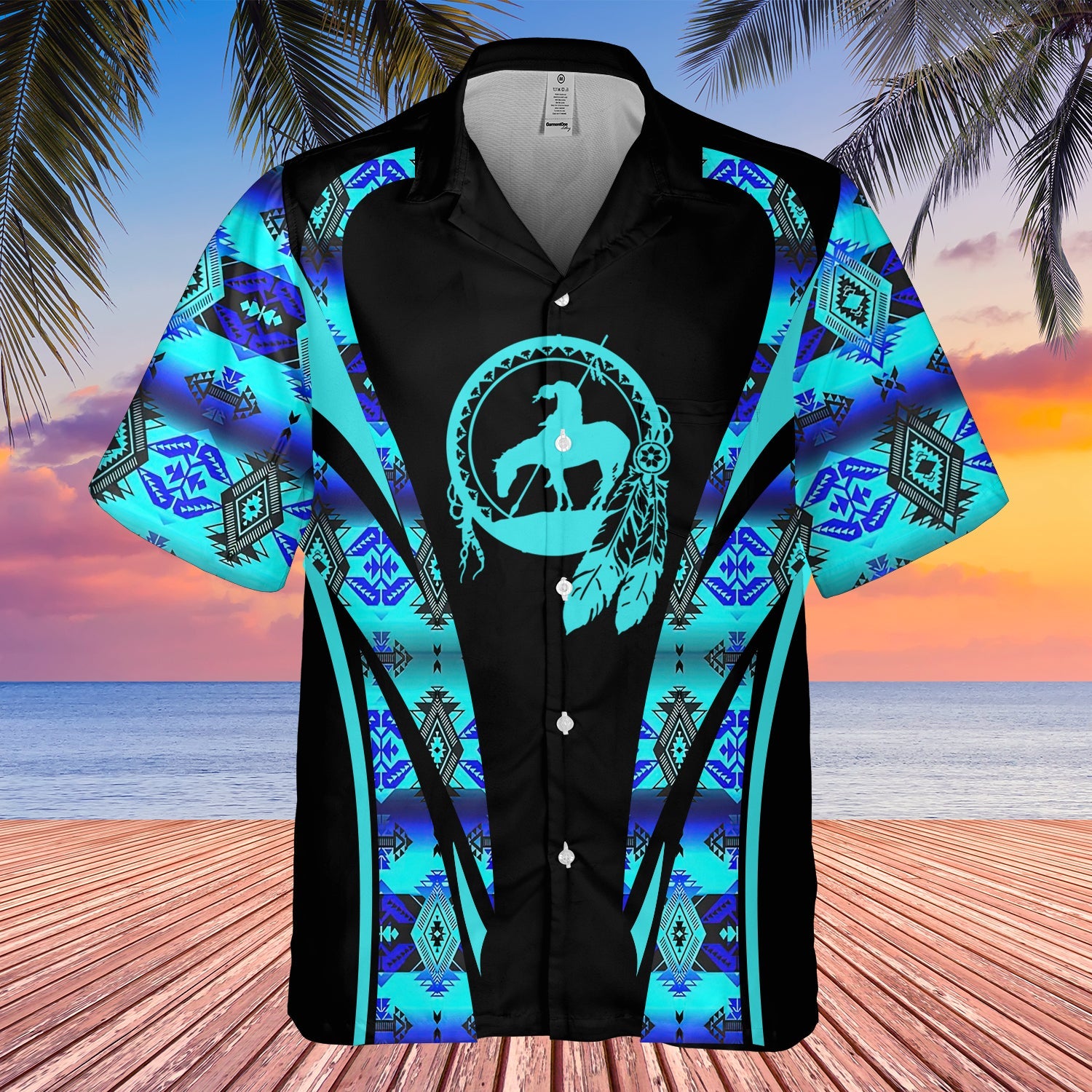 GB-HW000668 Tribe Design Native American Hawaiian Shirt 3D