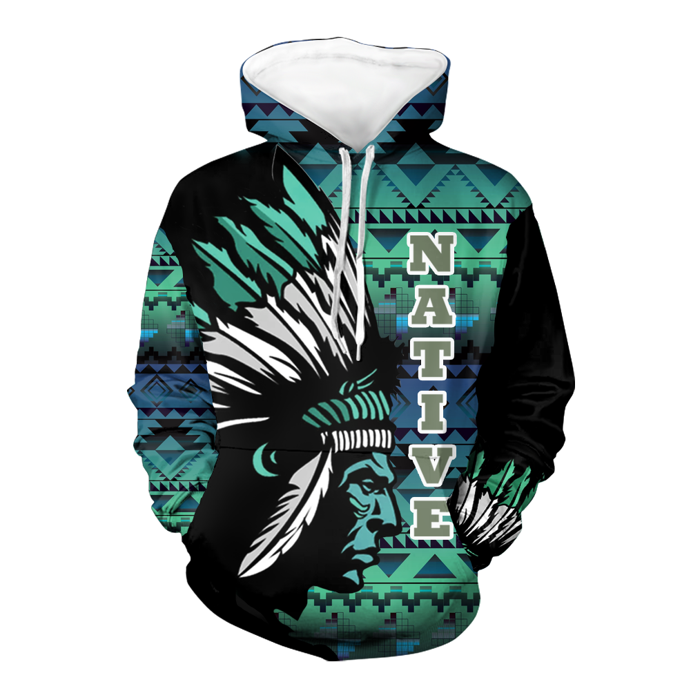 Chief Native American Pride  3D Hoodie