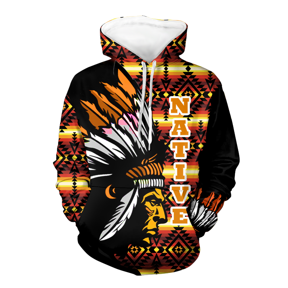 HD000129 Native American Pride  3D Hoodie