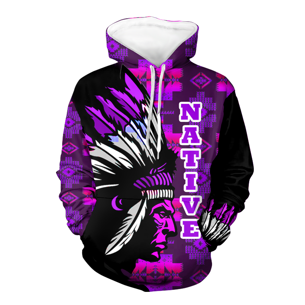 Chief Native American Pride  3D Hoodie