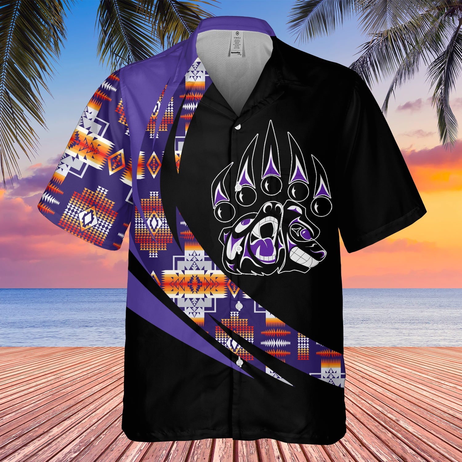 GB-HW000738 Tribe Design Native American Hawaiian Shirt 3D