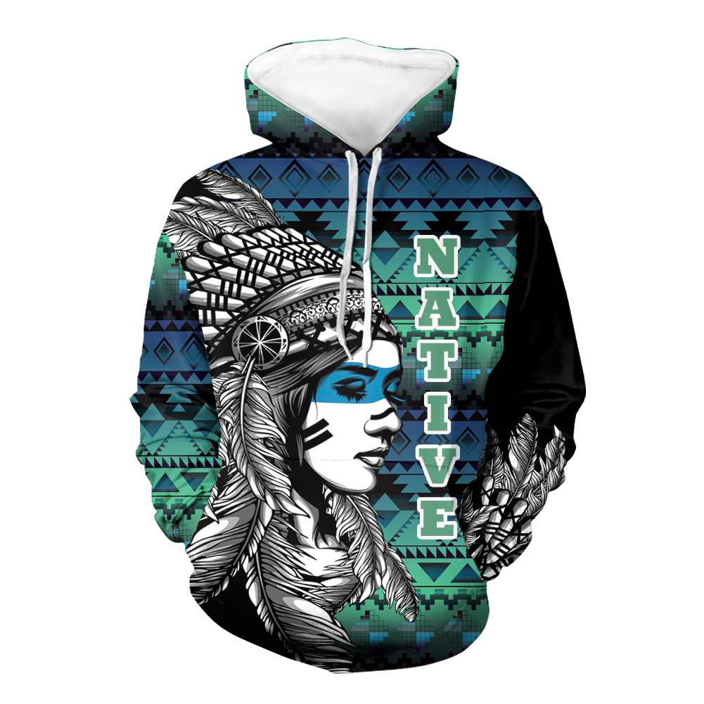 HD000131 Native American Pride  3D Hoodie