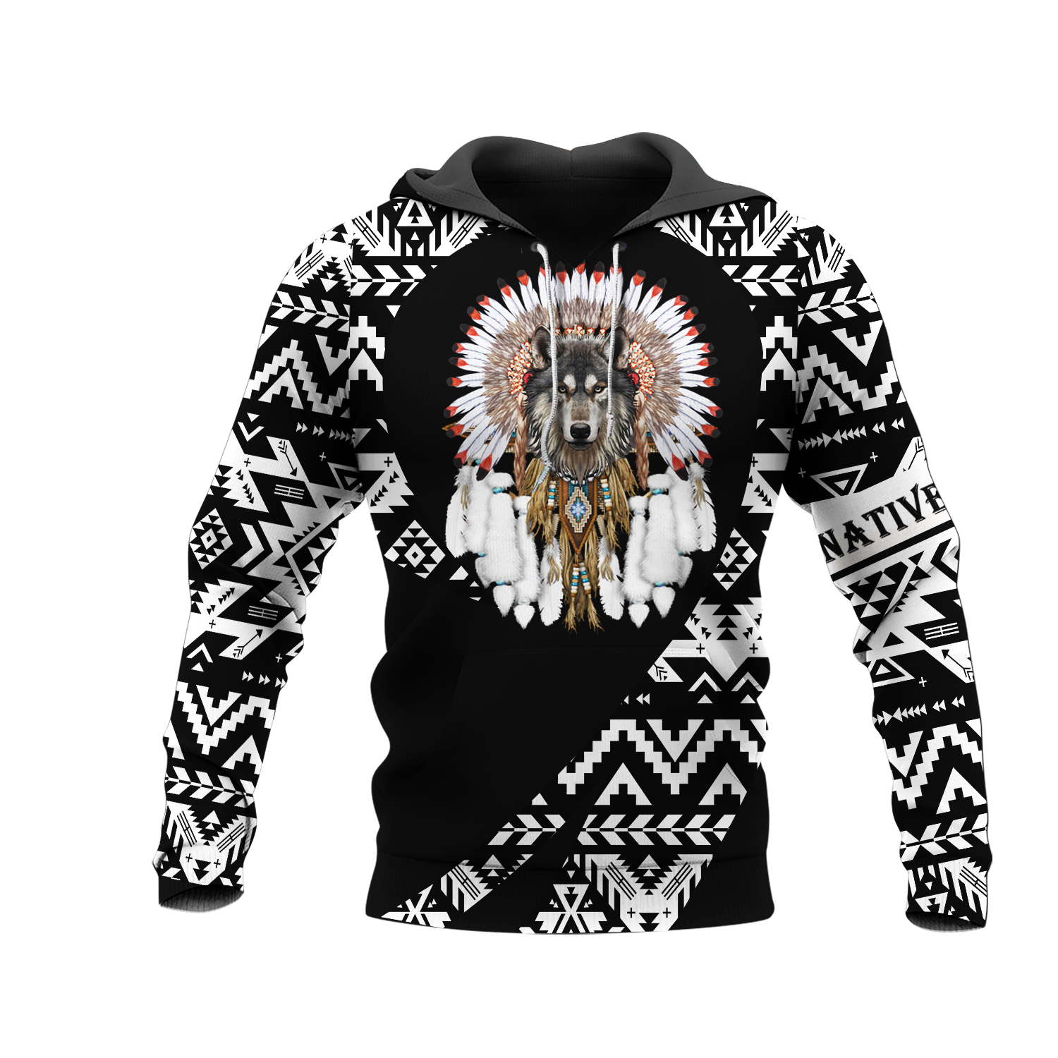 HD000267 Pattern Native Pride 3D Hoodie