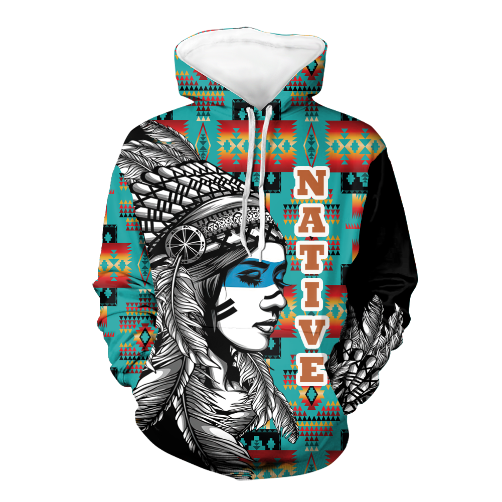HD000132 Native American Pride  3D Hoodie