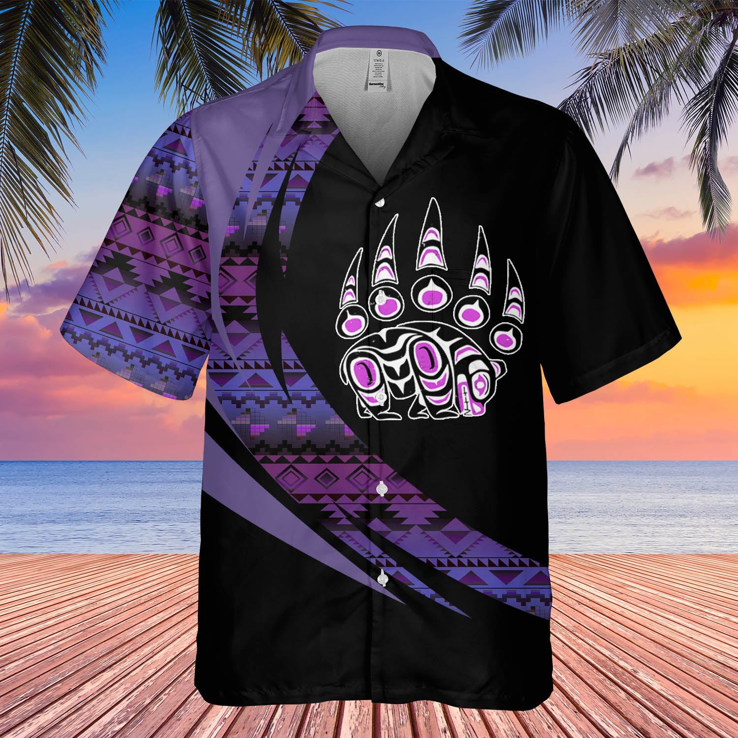 GB-HW000731 Tribe Design Native American Hawaiian Shirt 3D
