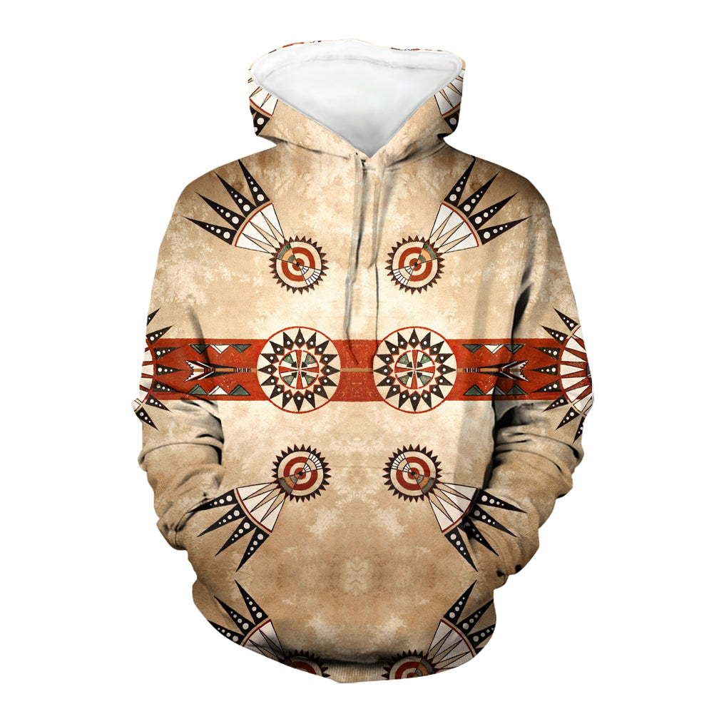 GB-NAT00367 Native Drum Head Pattern 3D Hoodie