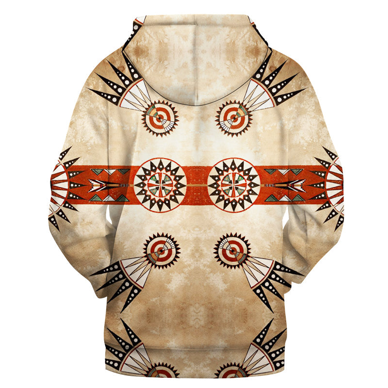 GB-NAT00367 Native Drum Head Pattern 3D Hoodie