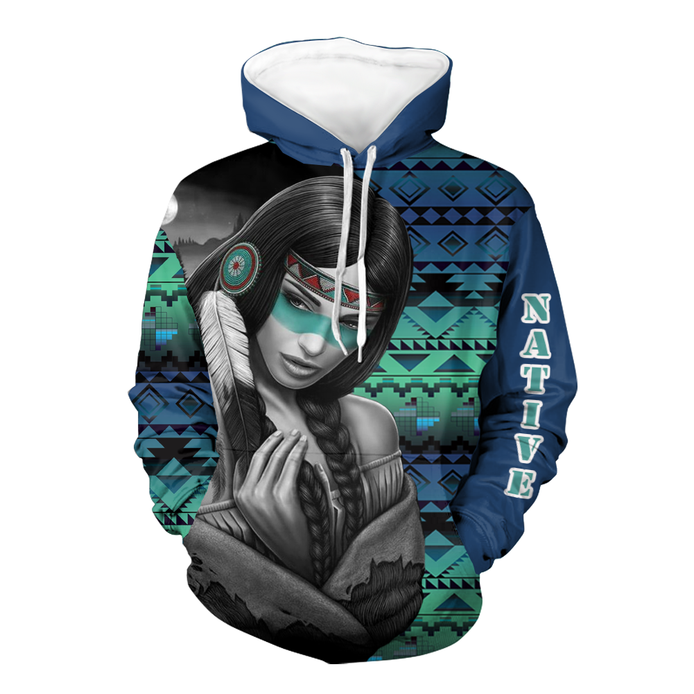 HD000137 Native American Pride  3D Hoodie