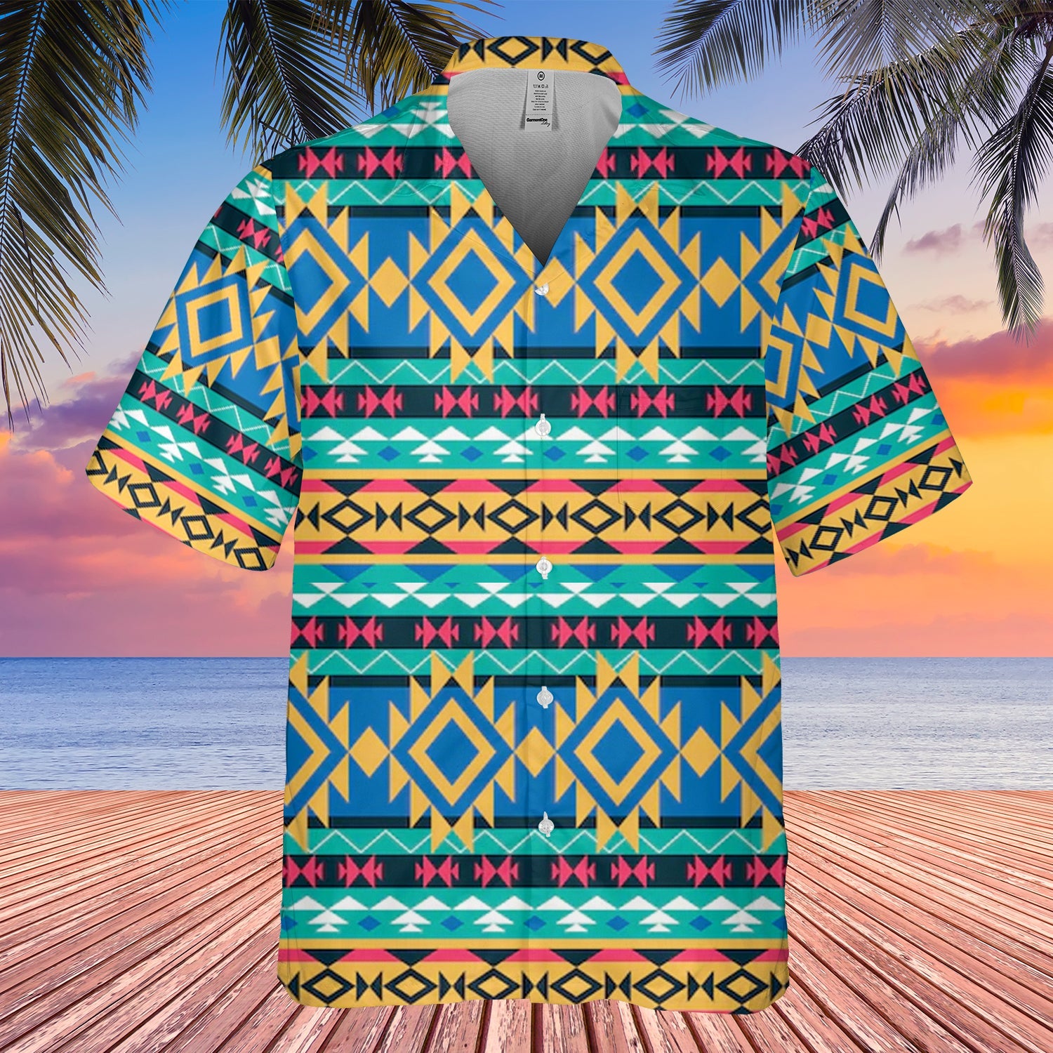 GB-HW00075 Pattern Native Hawaiian Shirt 3D