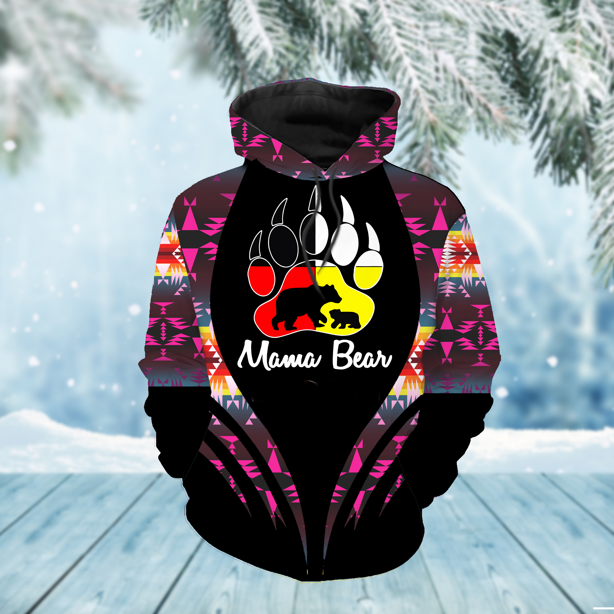 HD000290 Pattern Native Pride 3D Hoodie