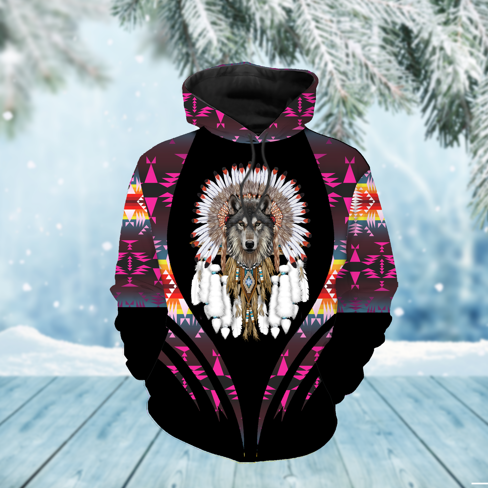 HD000291 Pattern Native Pride 3D Hoodie