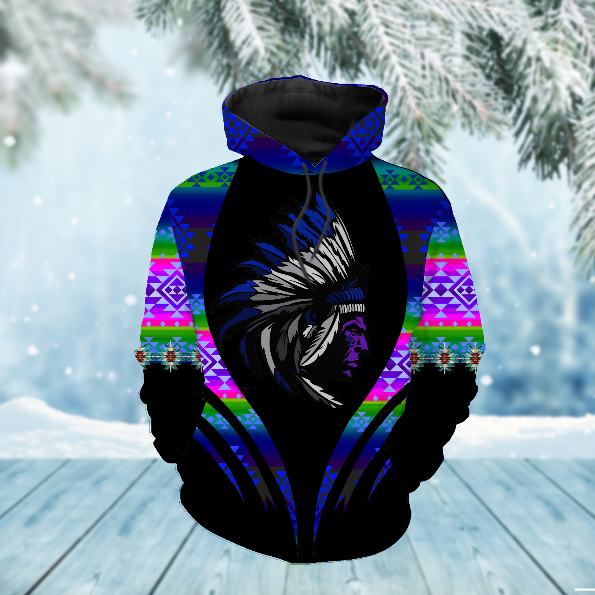 HD00018 Native American Pride  3D Hoodie