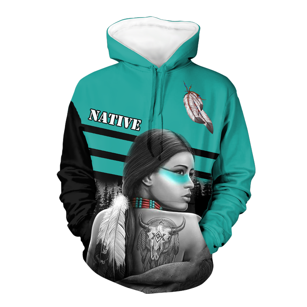 HD0012530 Pattern Native American  Pride 3D Hoodie