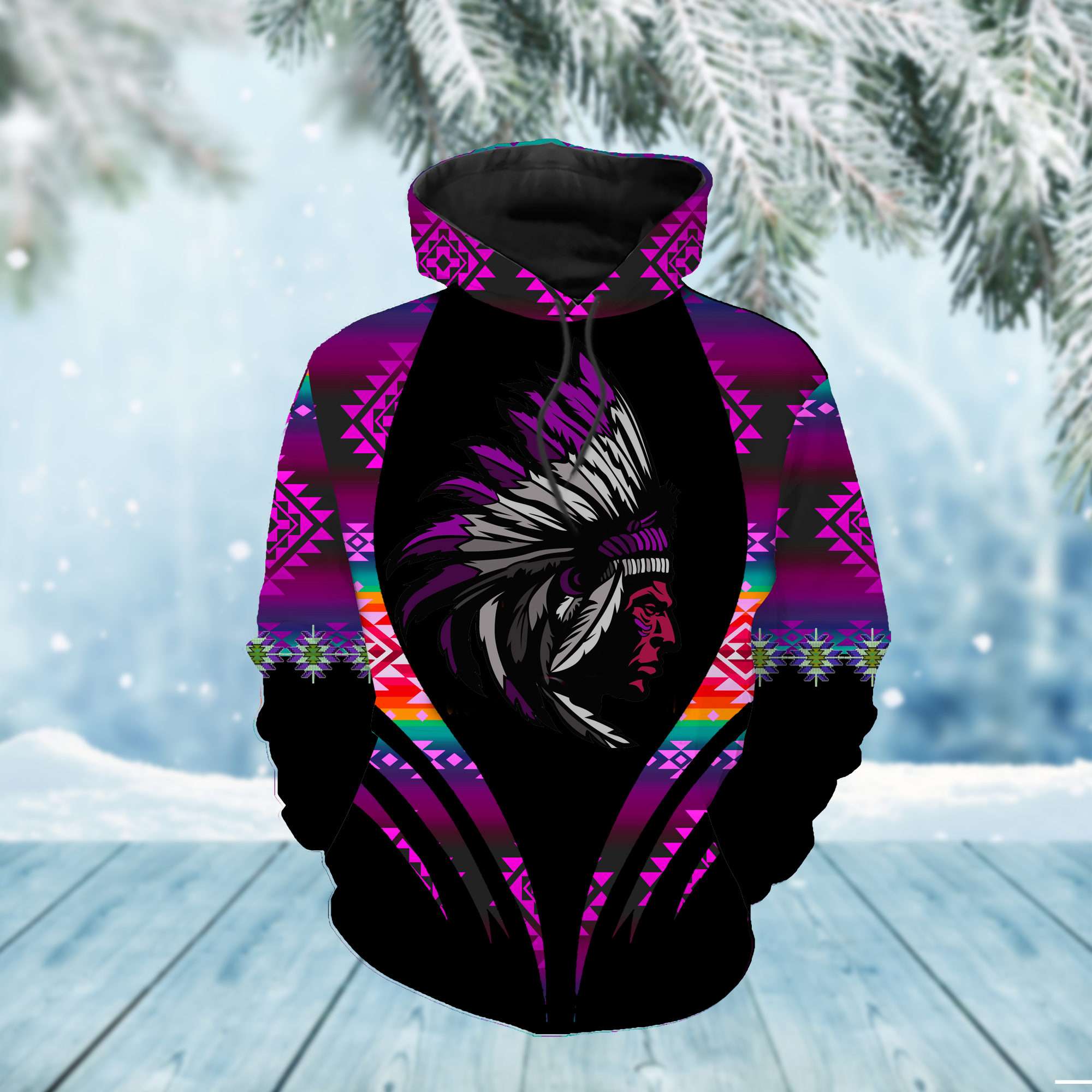HD00019 Native American Pride  3D Hoodie