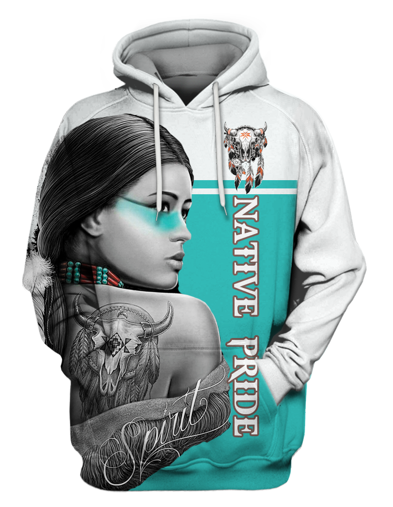 HD000238-01B Girl Native Pride 3D Hoodie