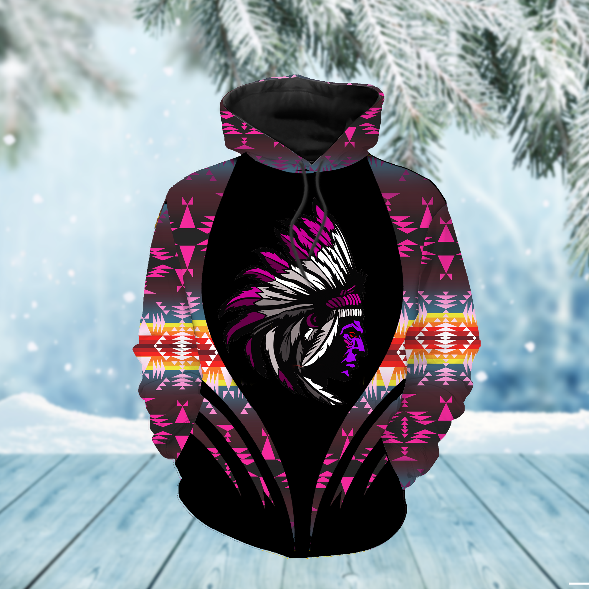 HD00021 Native American Pride  3D Hoodie