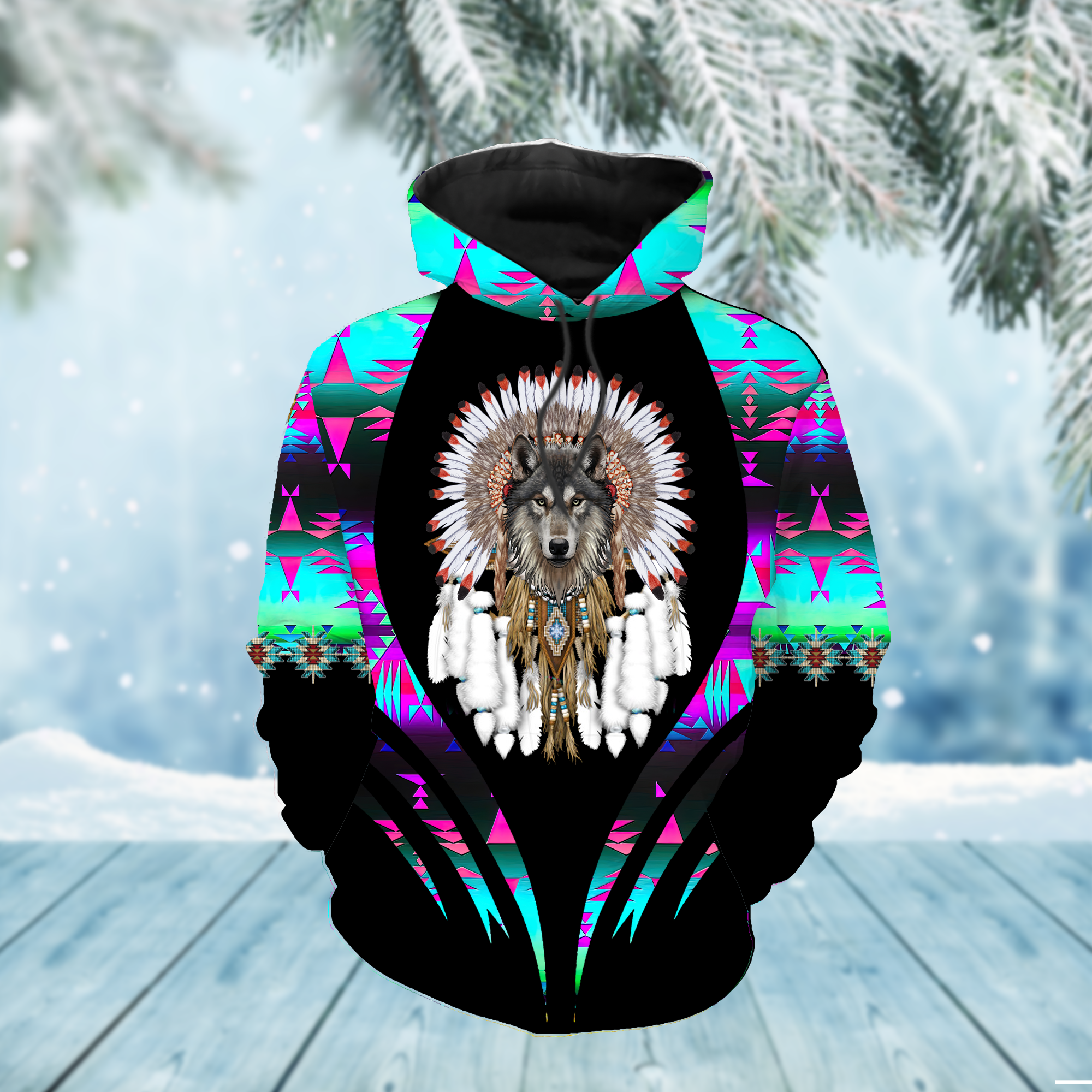 HD000295 Pattern Native Pride 3D Hoodie