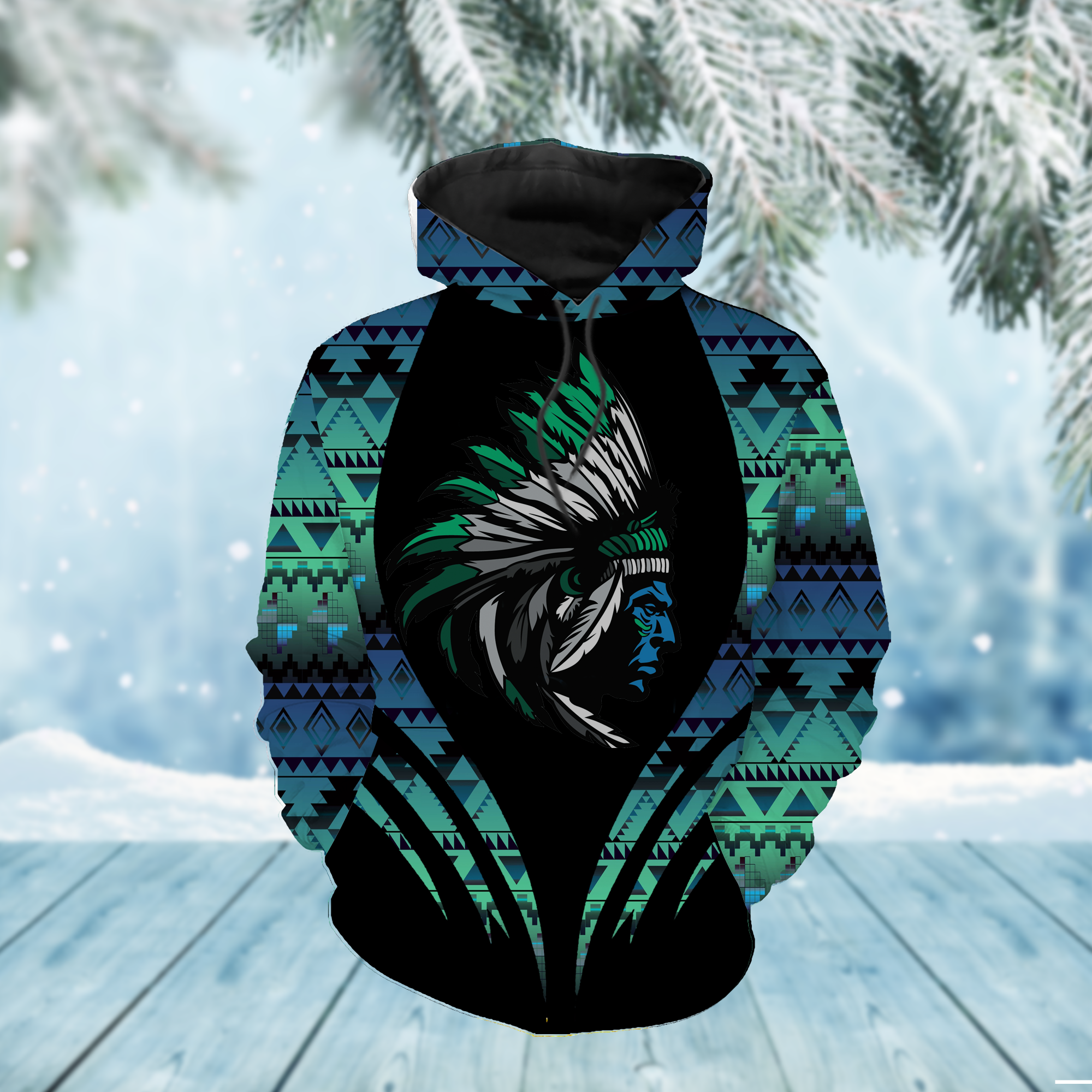 HD000224 Native American Pride  3D Hoodie