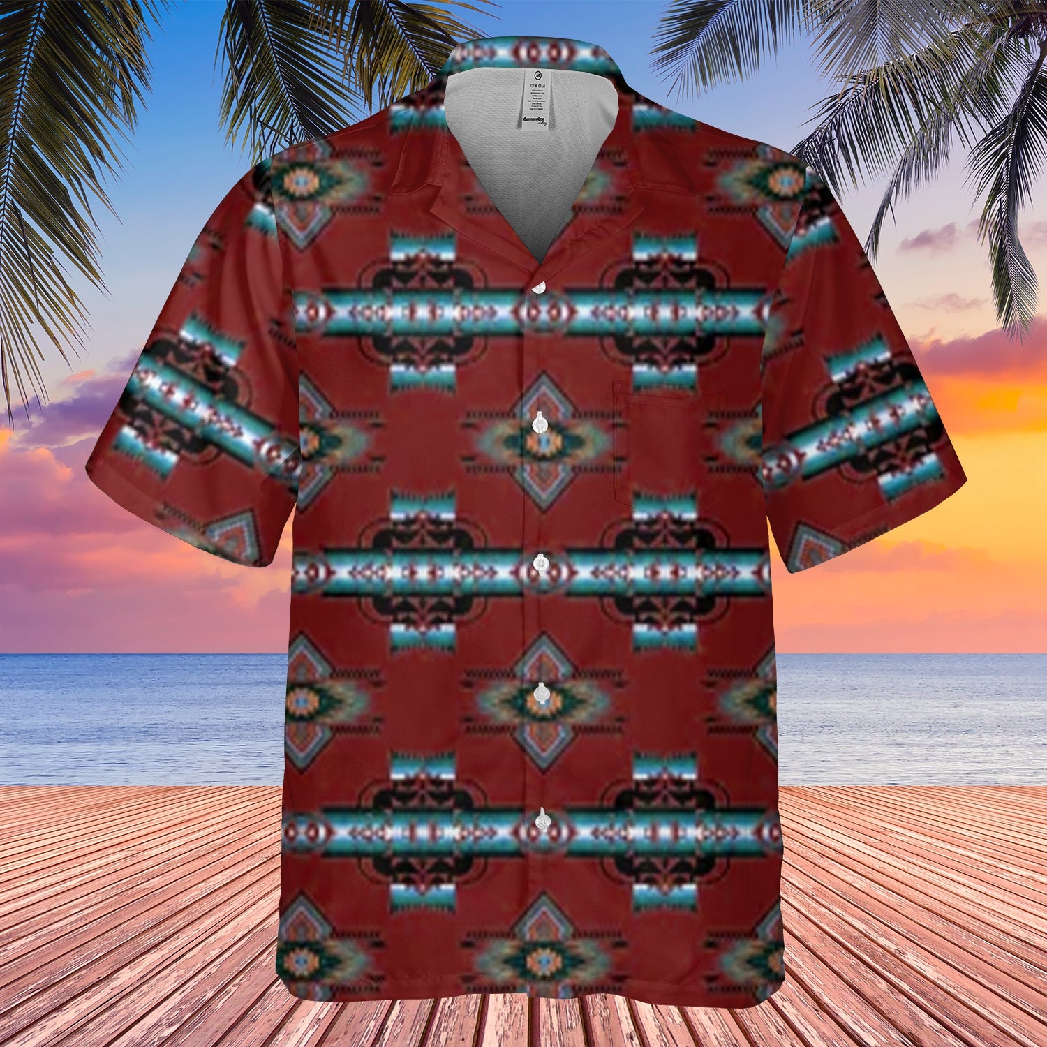 GB-HW000102 Pattern Native Hawaiian Shirt 3D