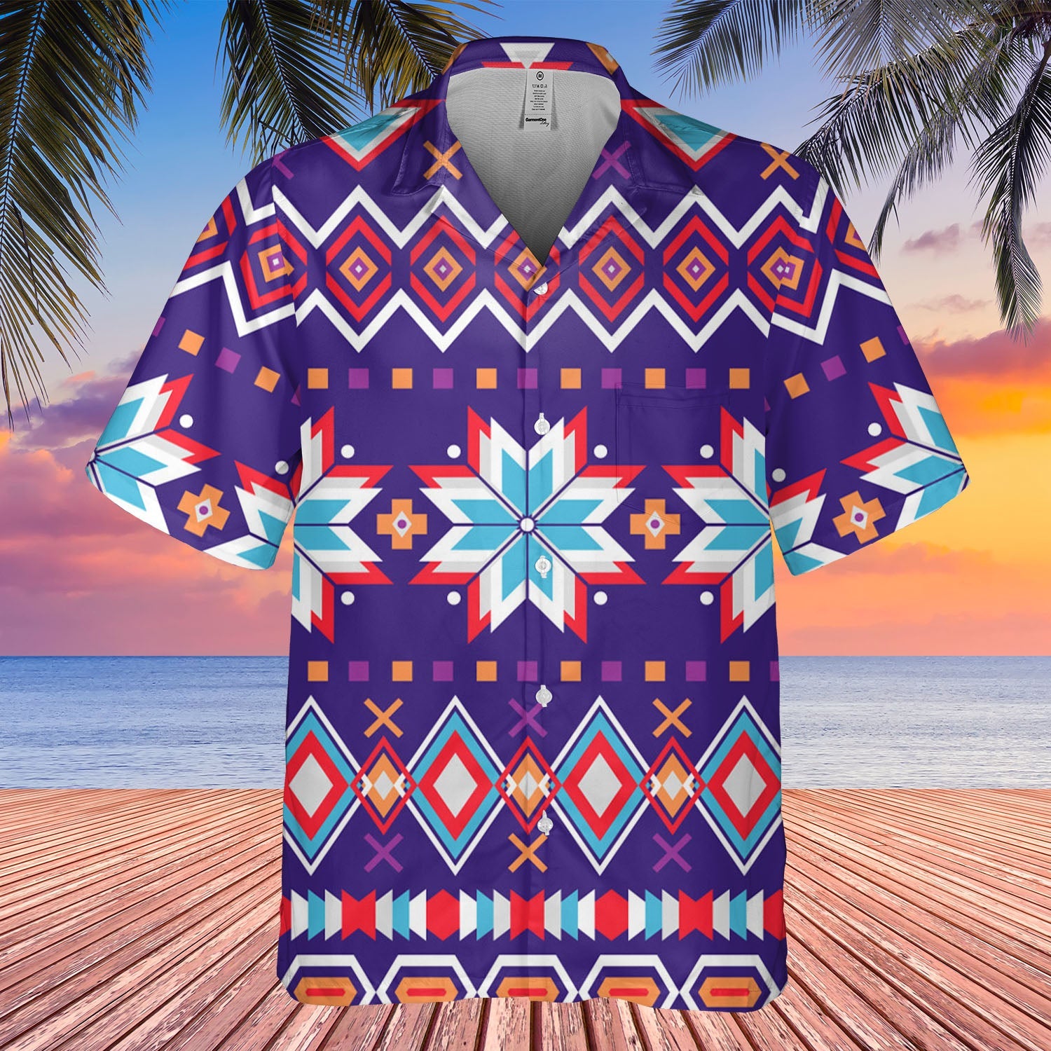 DS250425M07 Native American Hawaiian Shirt 3D