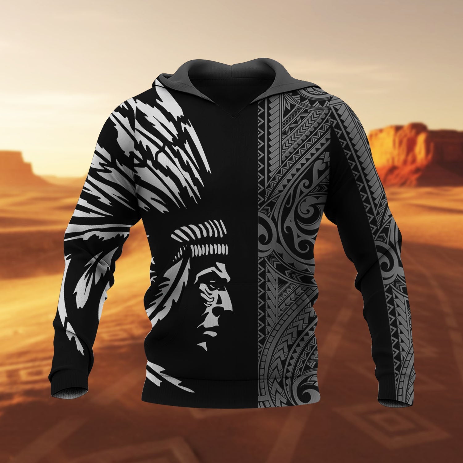 DS250731M04 Chief Native American Pride 3D Hoodie
