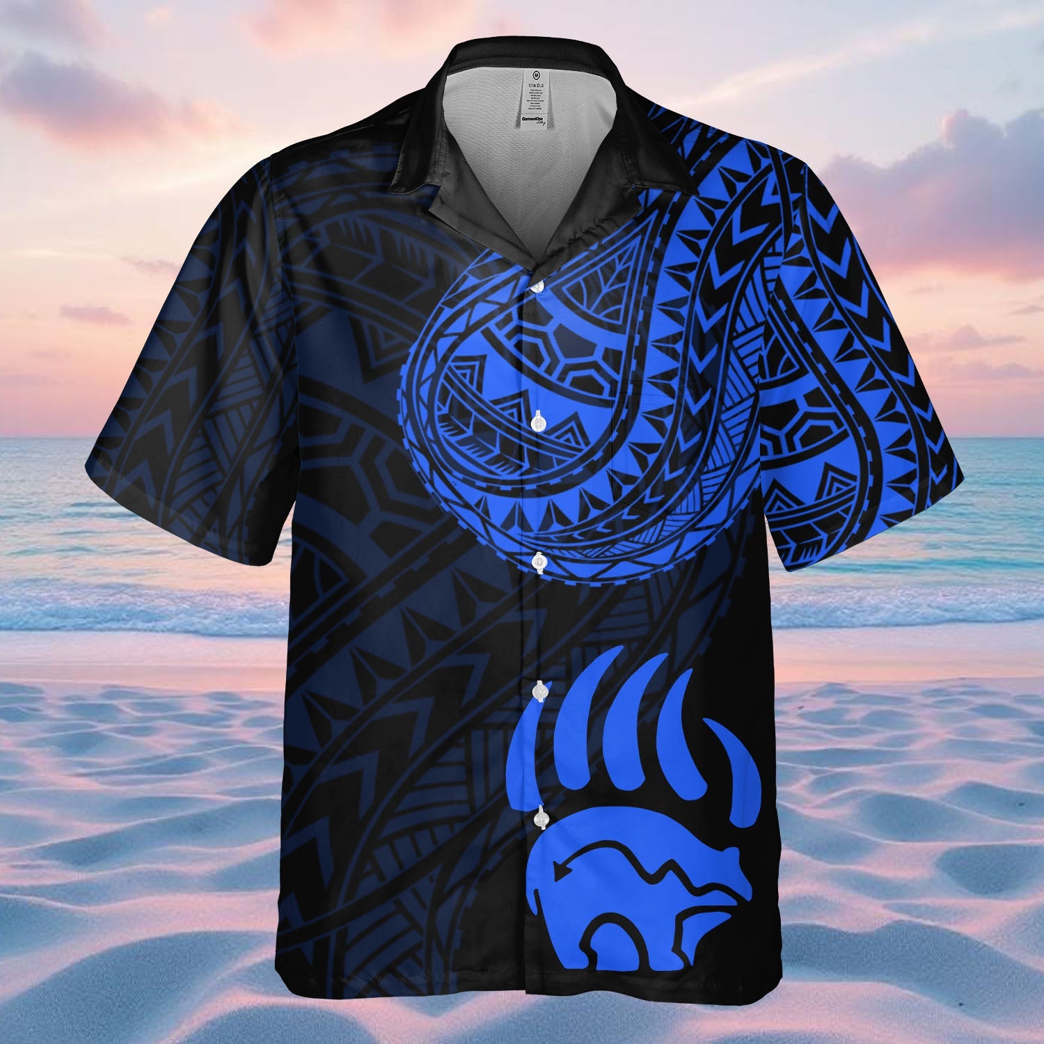 DS250807M01v35 Bear Native American Hawaiian Shirt 3D