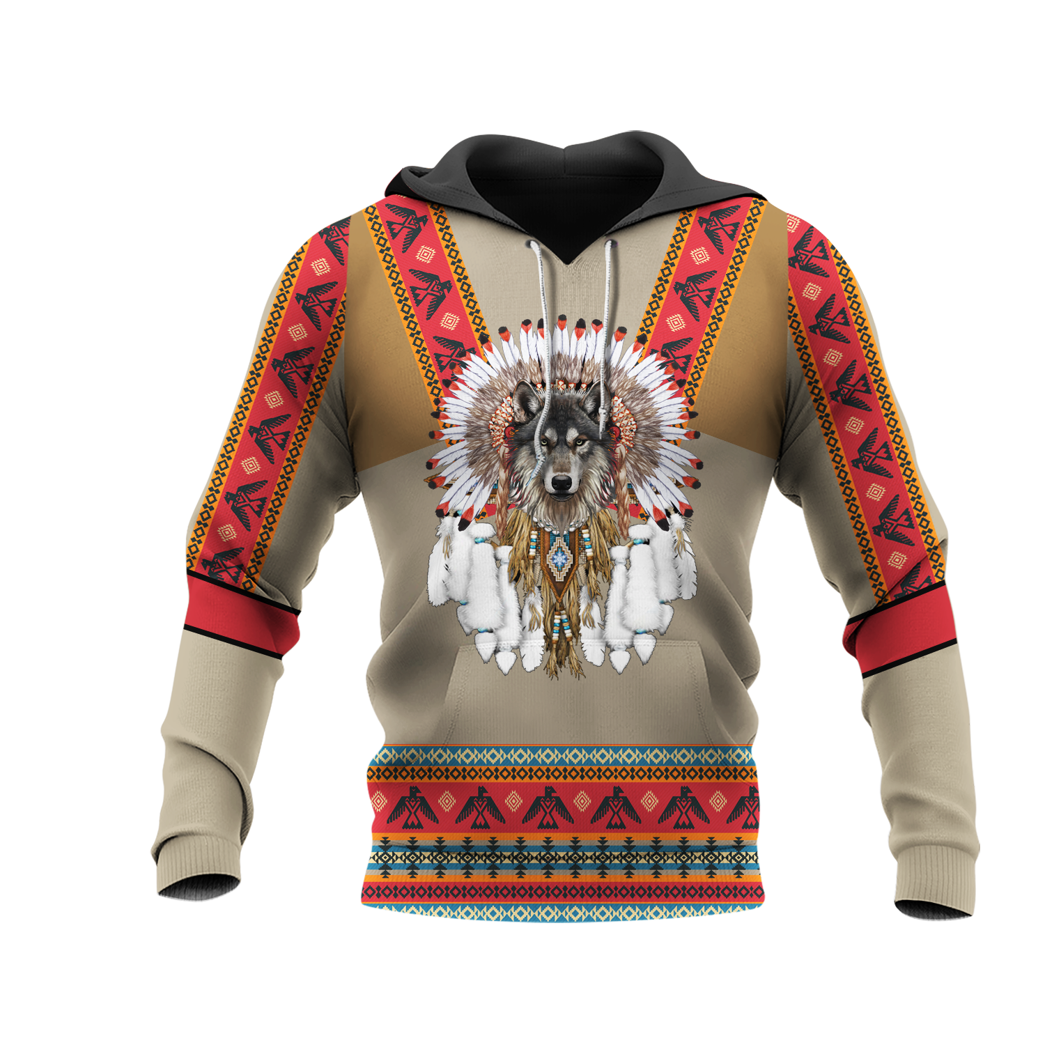 HD0012533 Pattern Native American  Pride 3D Hoodie