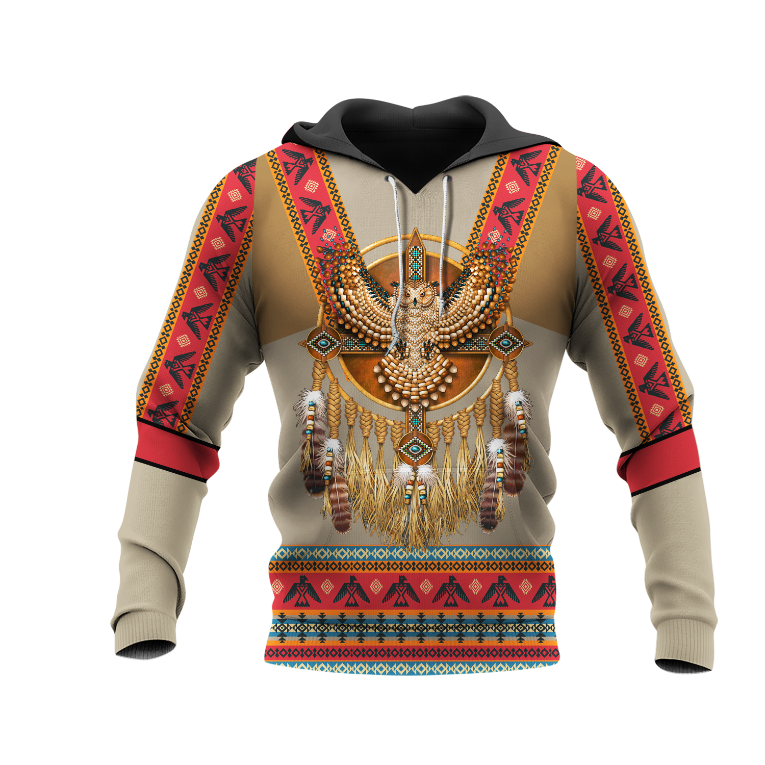 HD0012535 Pattern Native American  Pride 3D Hoodie