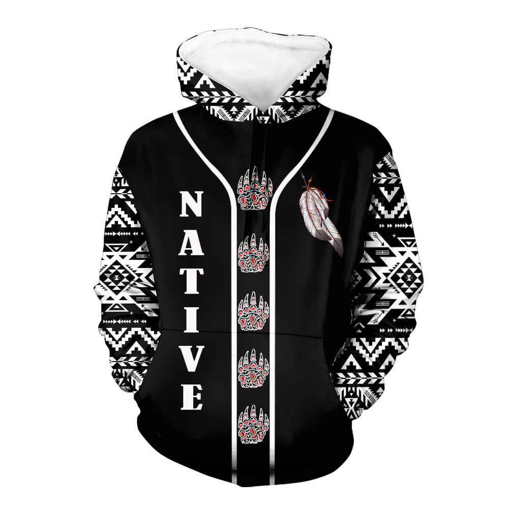 HD0012541 Pattern Native American  Pride 3D Hoodie