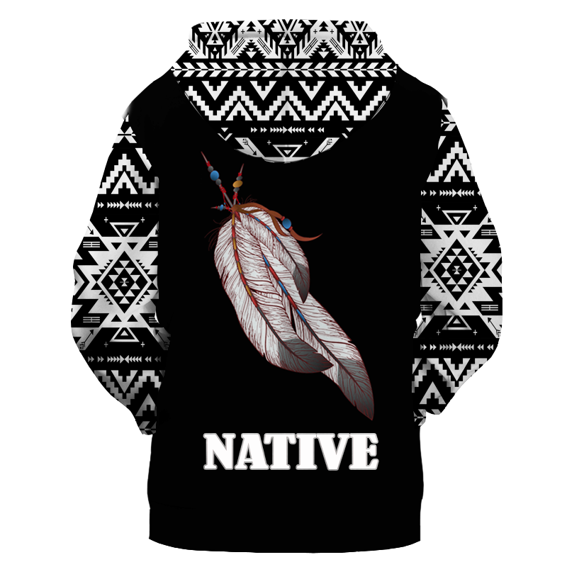 HD0012541 Pattern Native American  Pride 3D Hoodie
