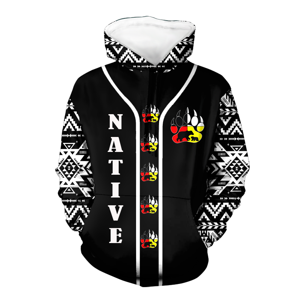 HD0012542 Pattern Native American  Pride 3D Hoodie