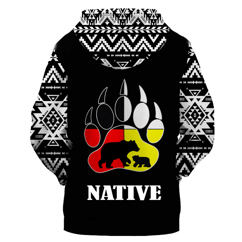 HD0012542 Pattern Native American  Pride 3D Hoodie