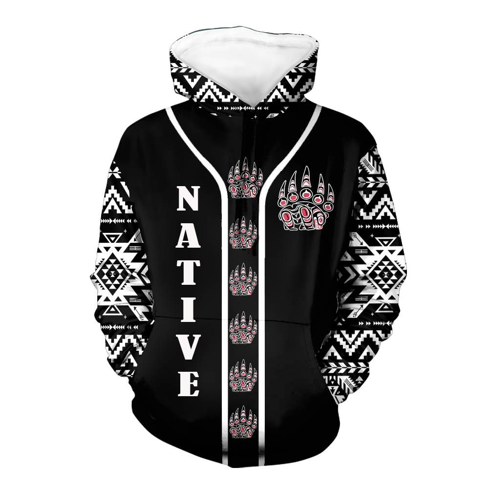 HD0012543 Pattern Native American  Pride 3D Hoodie