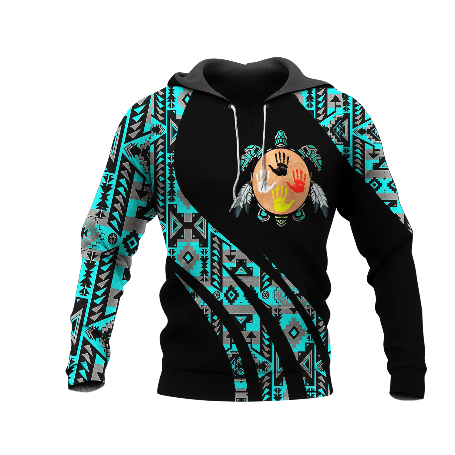 HD0012546 Pattern Native American  Pride 3D Hoodie