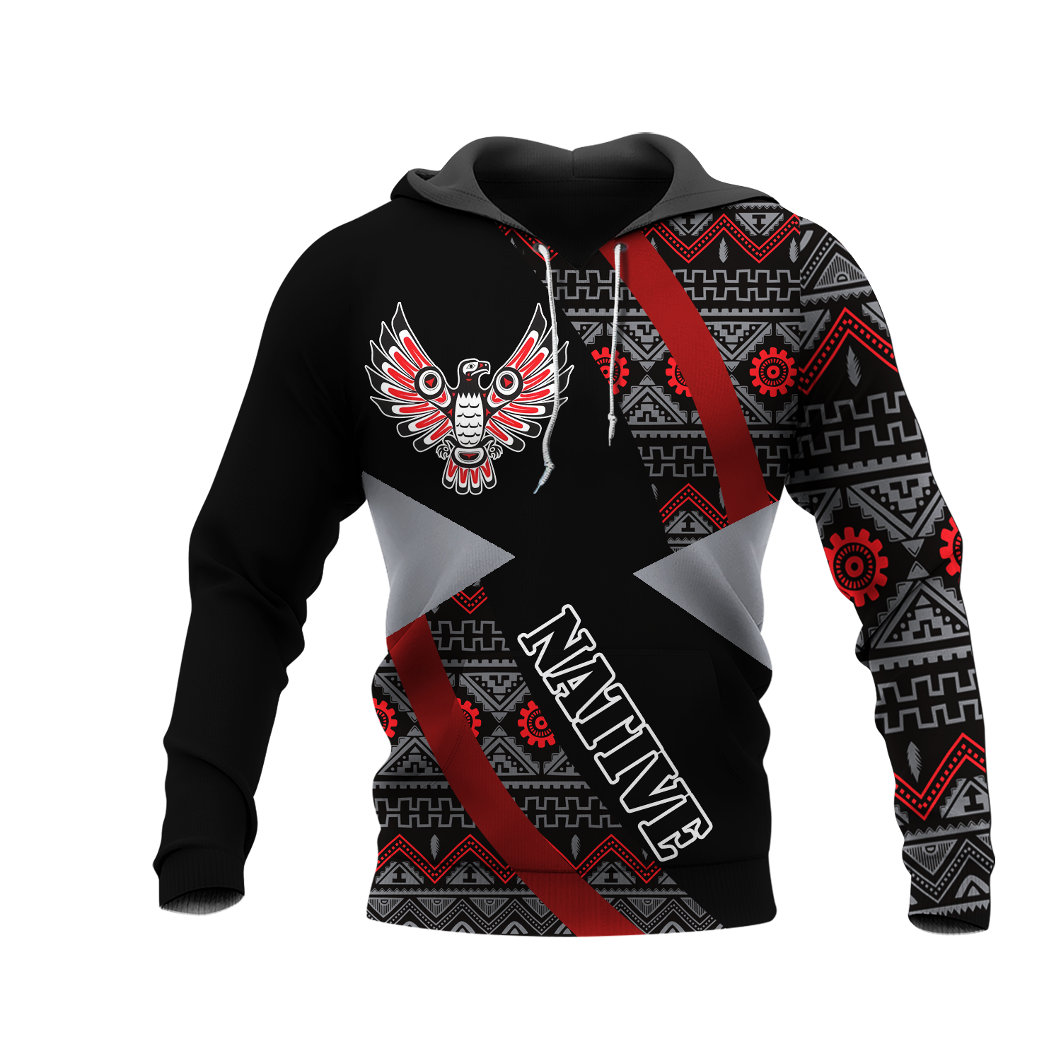 HD0012548 Pattern Native American  Pride 3D Hoodie