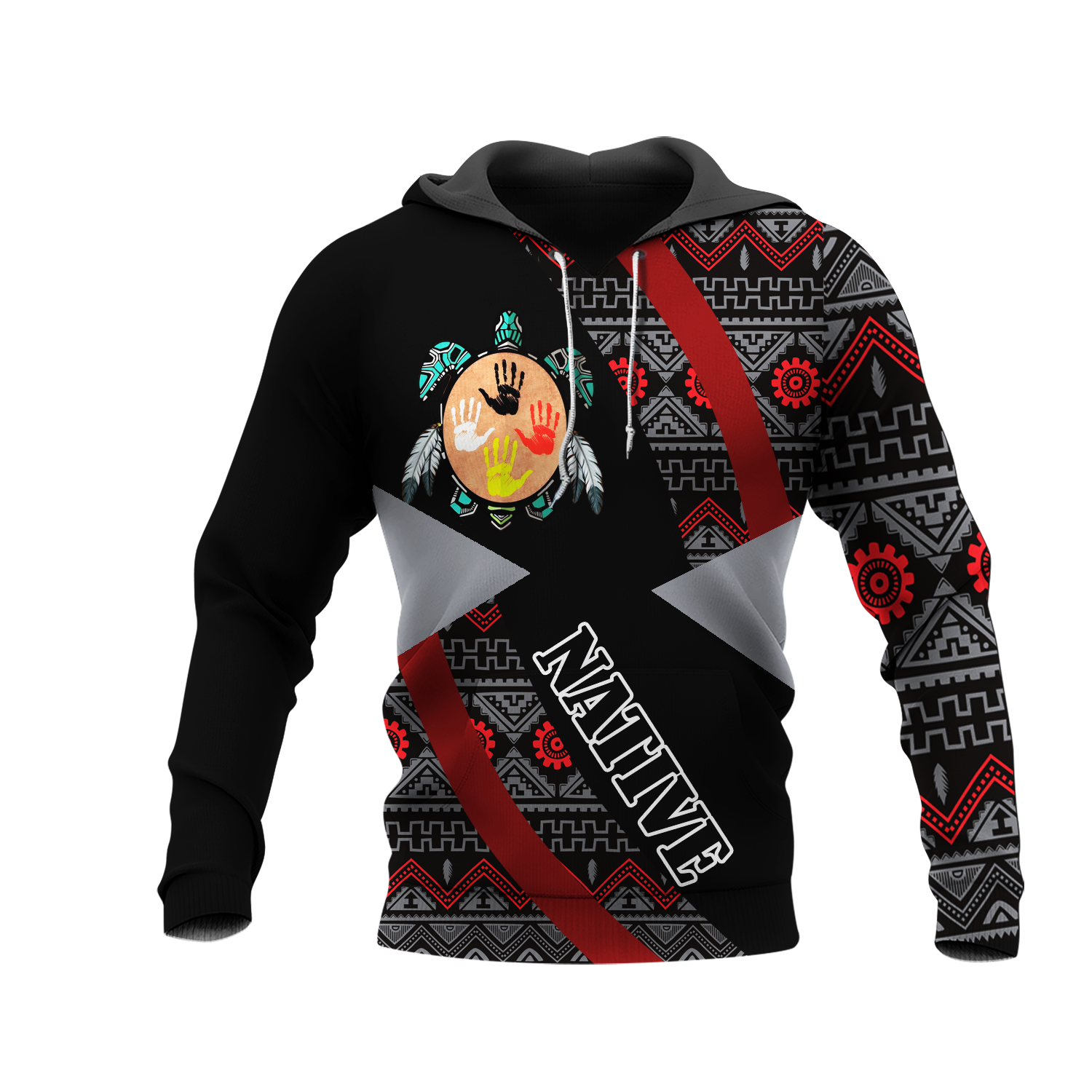 HD0012549 Pattern Native American  Pride 3D Hoodie