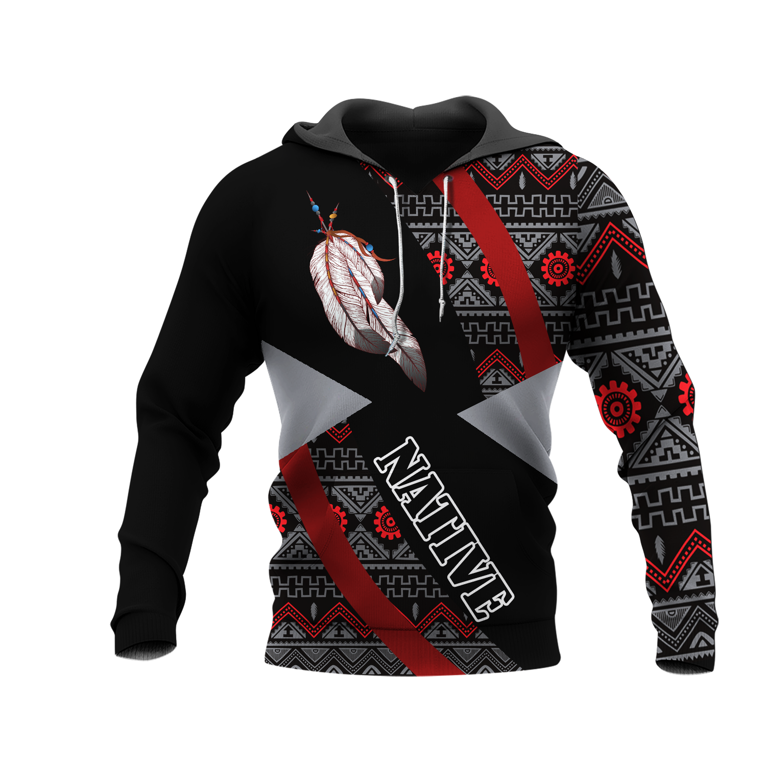 HD0012551 Pattern Native American  Pride 3D Hoodie