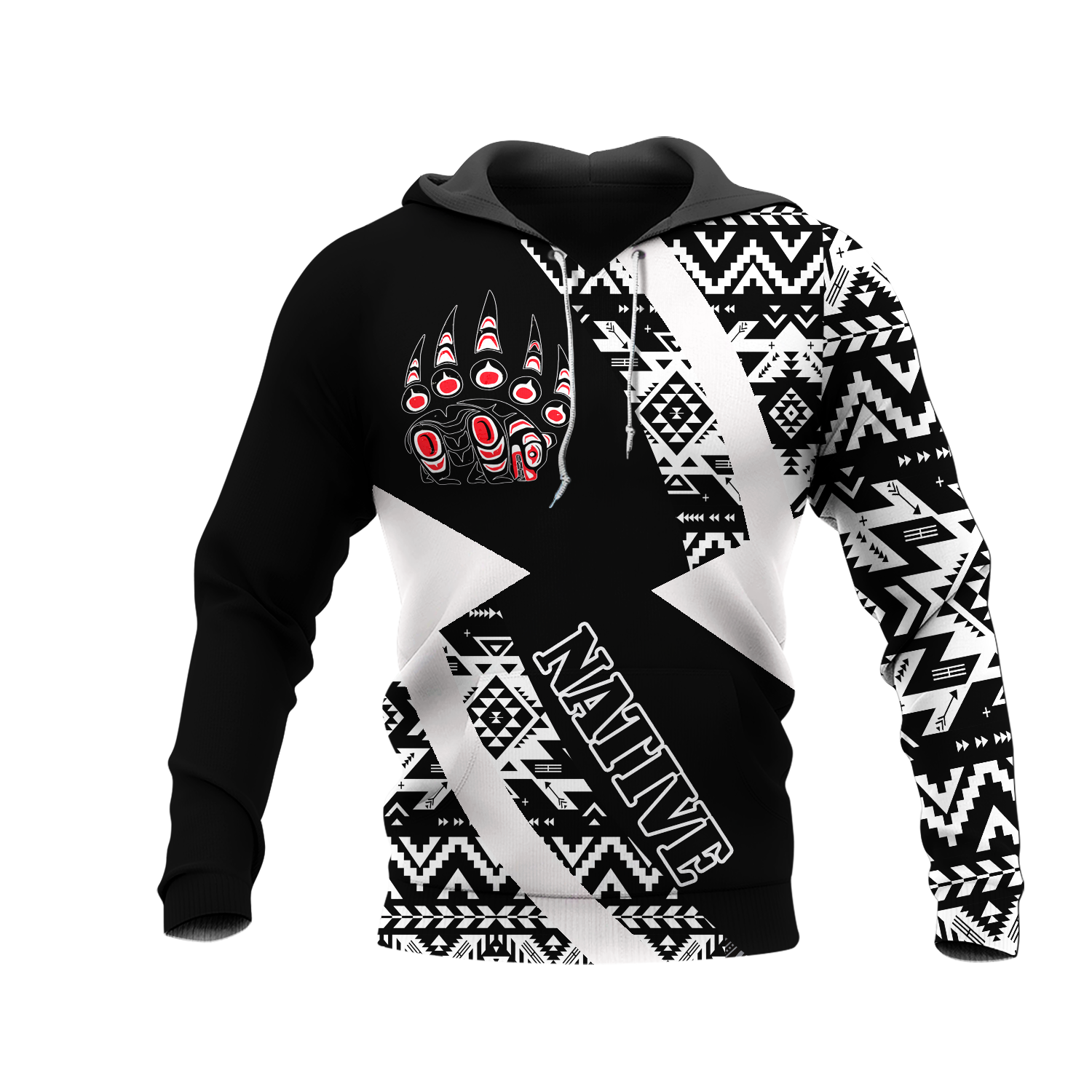 HD0012556 Pattern Native American  Pride 3D Hoodie