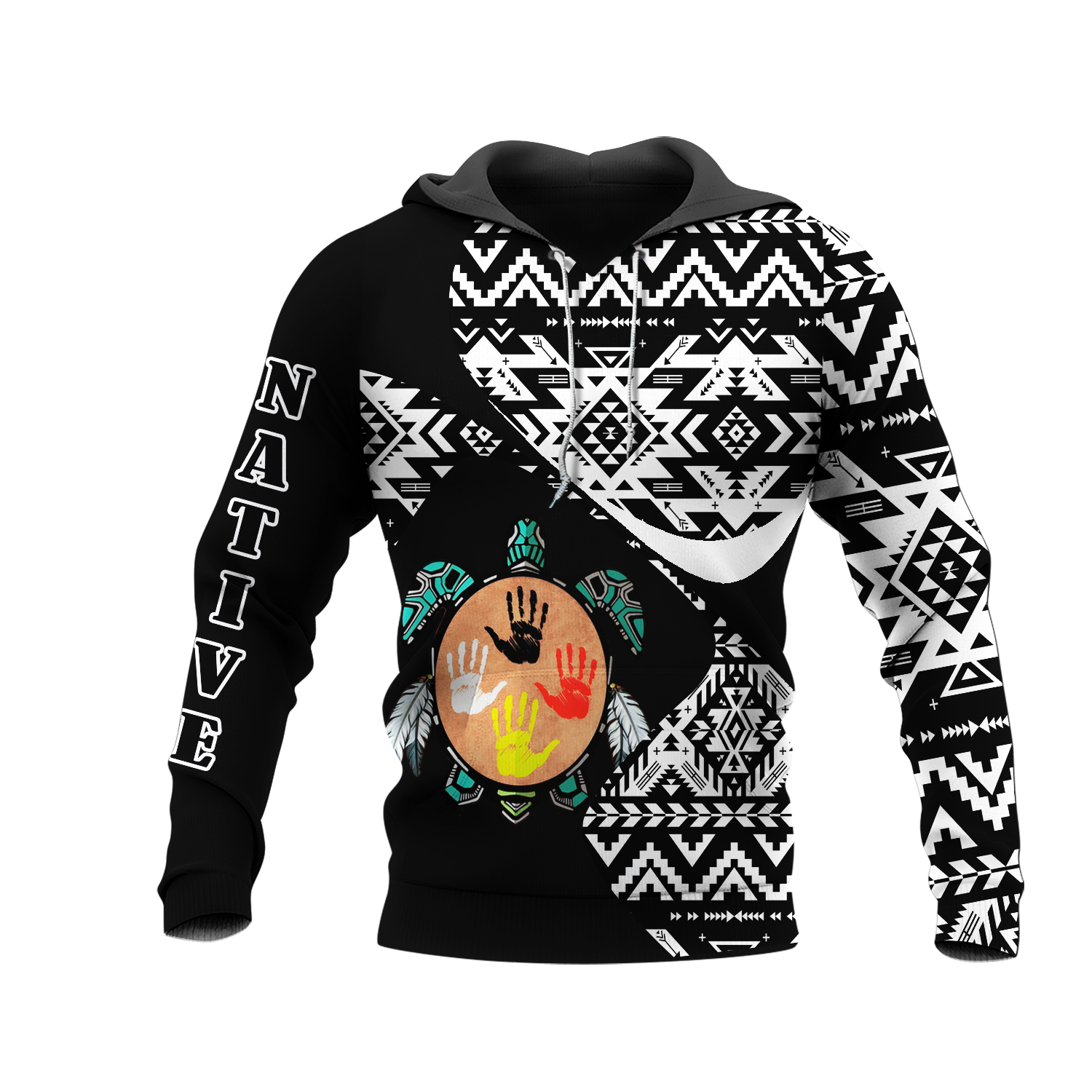 HD0012573 Pattern Native American  Pride 3D Hoodie