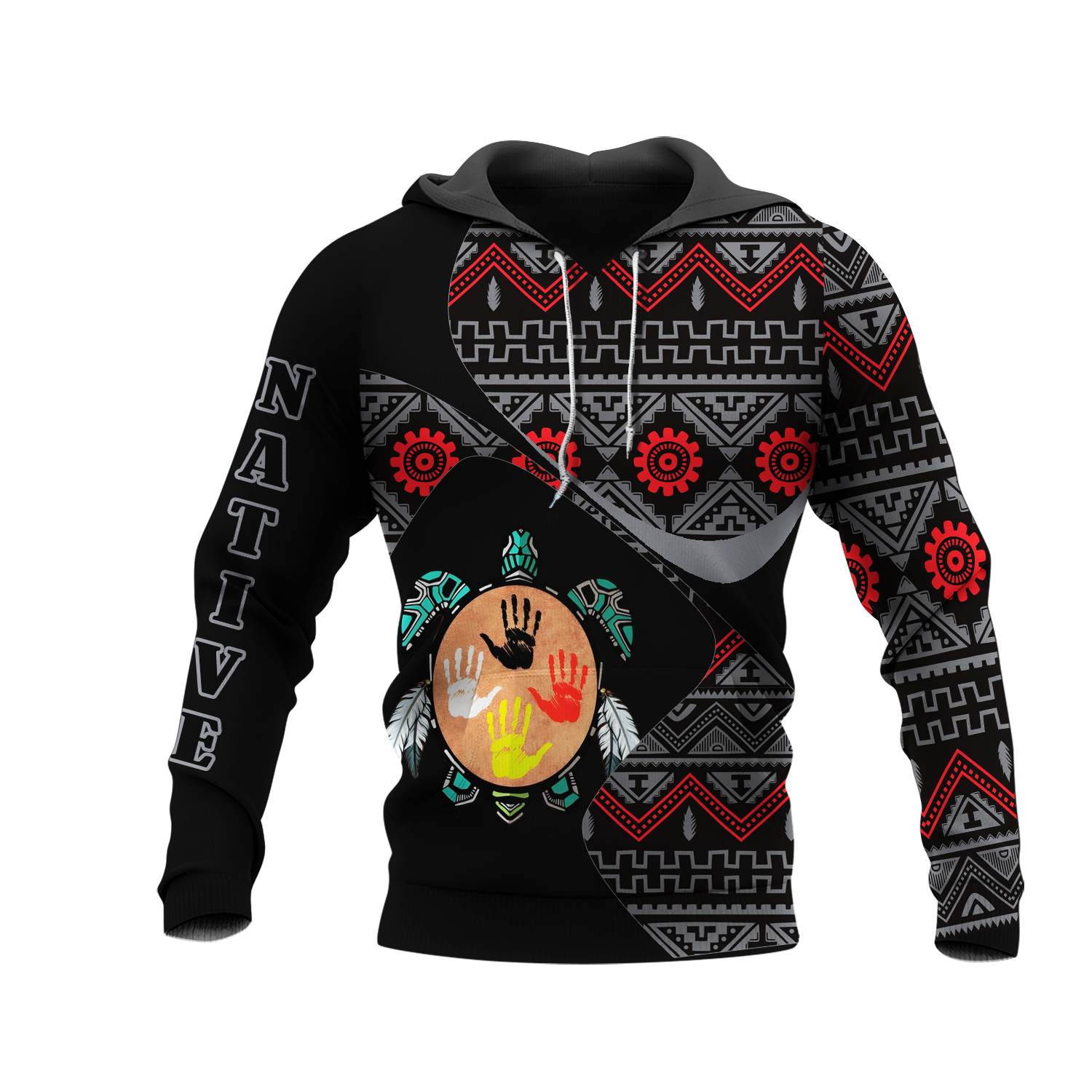 HD0012585 Pattern Native American  Pride 3D Hoodie